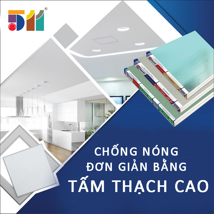 Chống nóng bằng tấm thạch cao