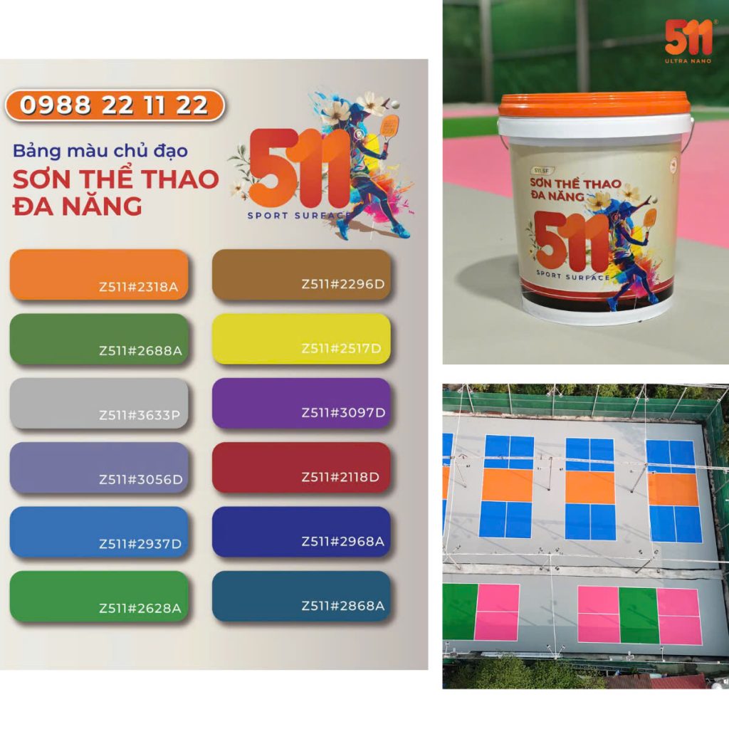  Màu Sơn Sân Thể Thao