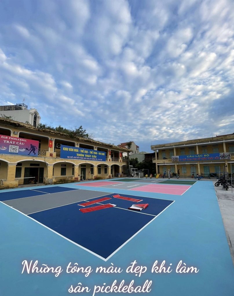  Những tông màu đẹp khi làm sân Pickleball