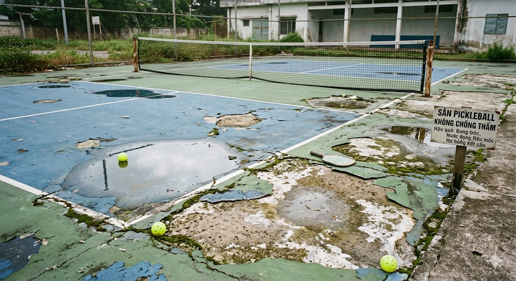 Sân Pickleball Không Chống Thấm