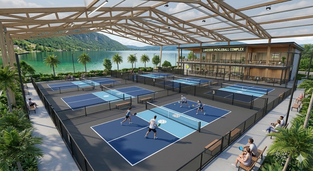 Thiết Kế Sân Pickleball 3D